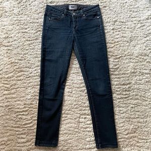 Paige Skyline Skinny Straight/Skinny Dark Wash Jeans